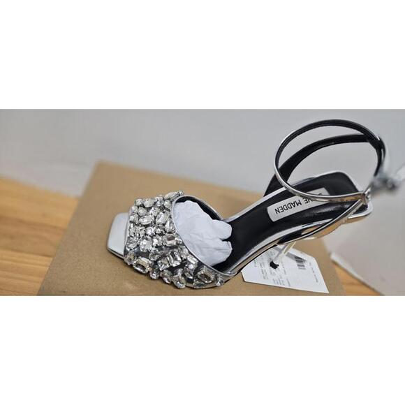 Steve Madden Shoes Womens Size 7 Silver Lilac-R Rhinestone Stiletto High Heels - Picture 3 of 6